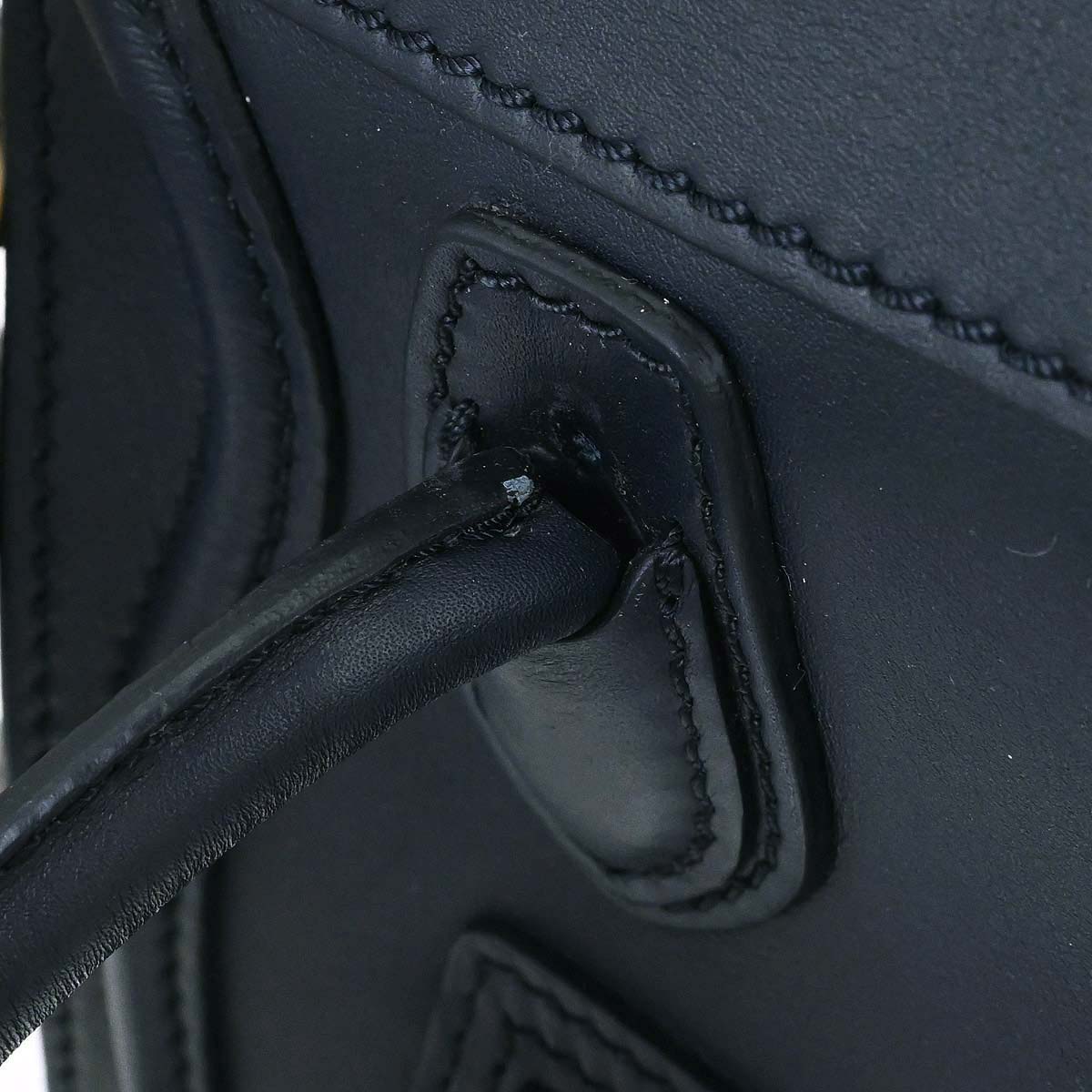 Celine Navy Leather Nano Luggage 2way Shoulder Tote Bag