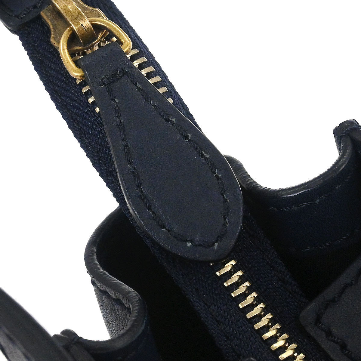 Celine Navy Leather Nano Luggage 2way Shoulder Tote Bag