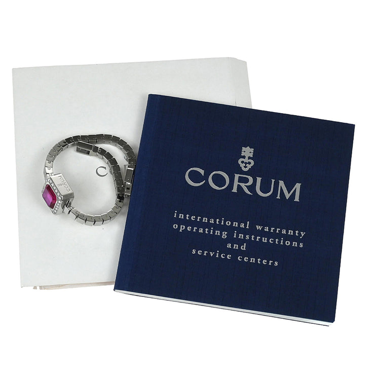 Corum Sugar Cube Ref.137.424.47 Quartz Watch SS Diamond