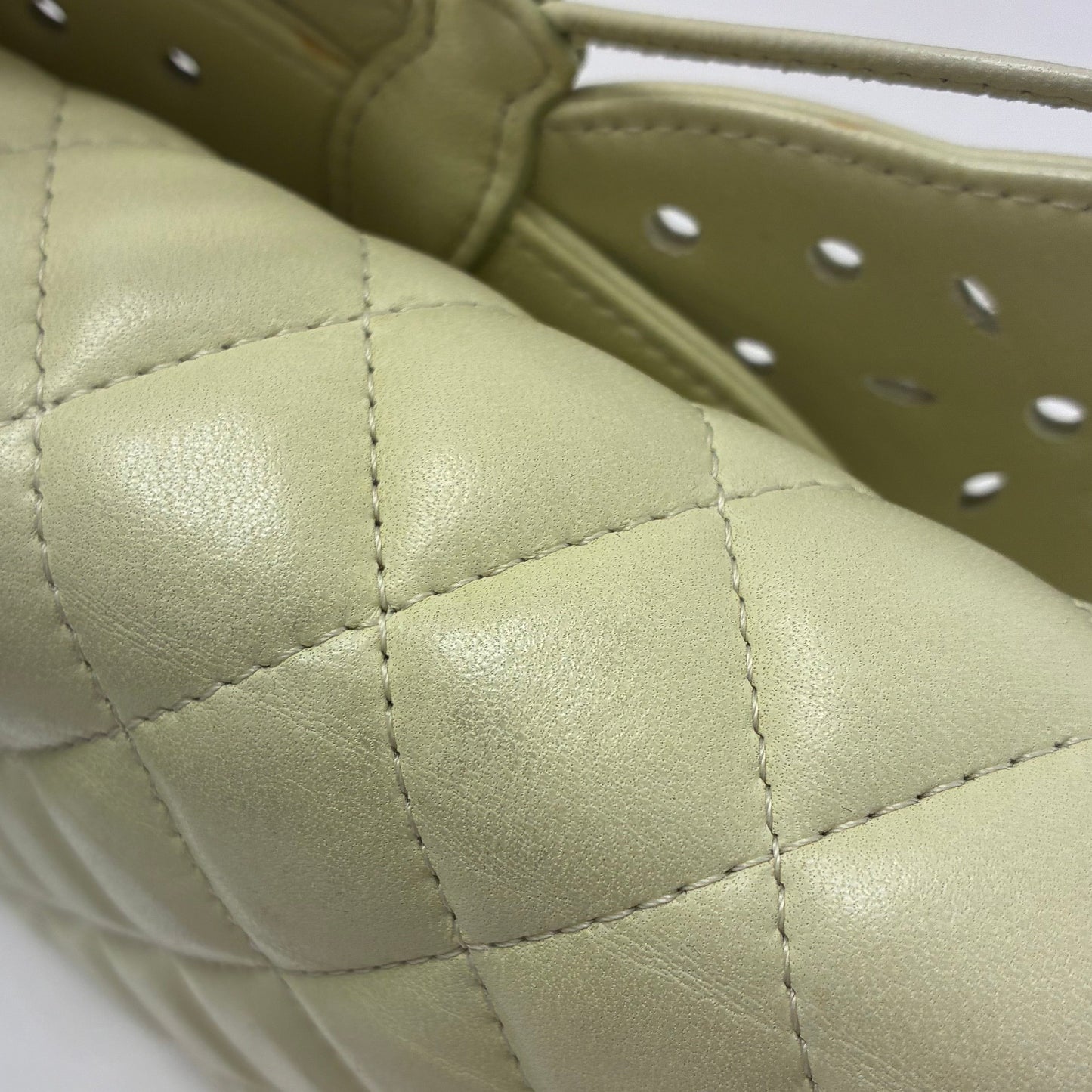 Chanel 2010-2011 Lime Green Lambskin Butterfly Shoulder Bag