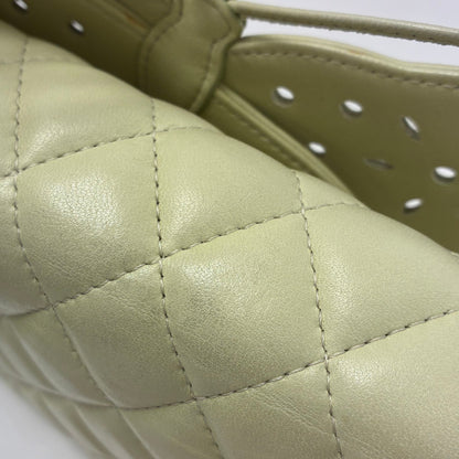 Chanel 2010-2011 Lime Green Lambskin Butterfly Shoulder Bag