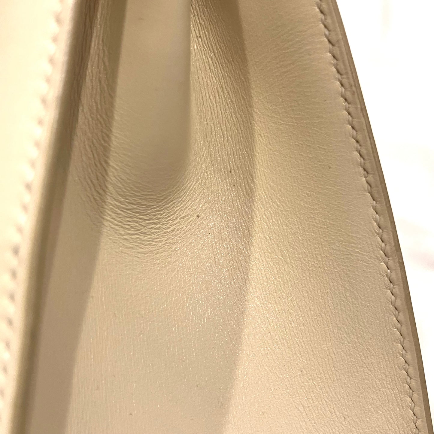 Hermes 2000 Beige Box Calf Kelly 32 Sellier 2way Shoulder Handbag