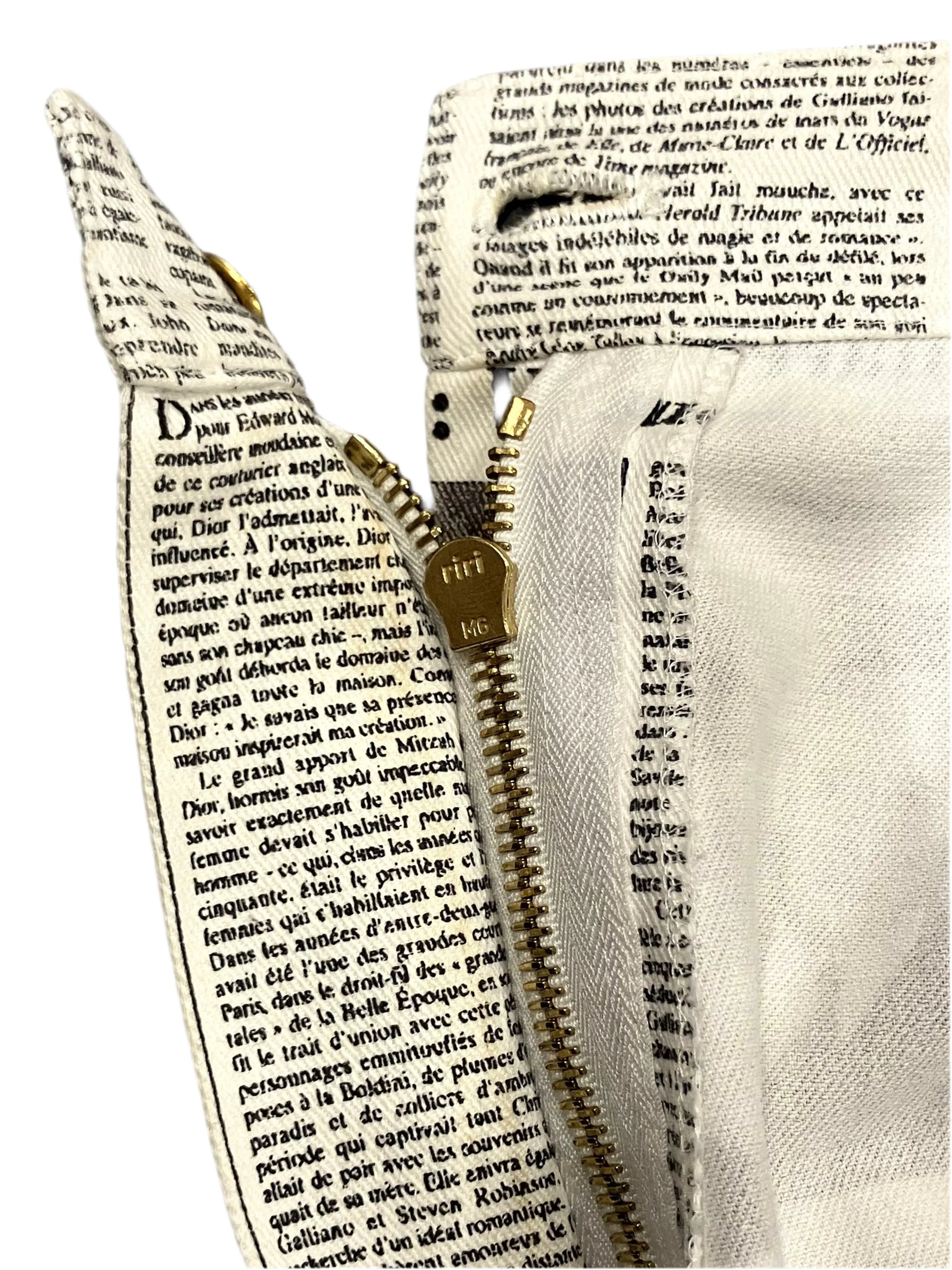 【John Galliano】Newspaper bracelet Christian Dior Vintage John Galliano Newspaper Print Slap