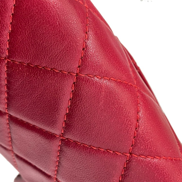 Chanel 2013-2014 Red Lambskin Small Hula Hoop Handbag