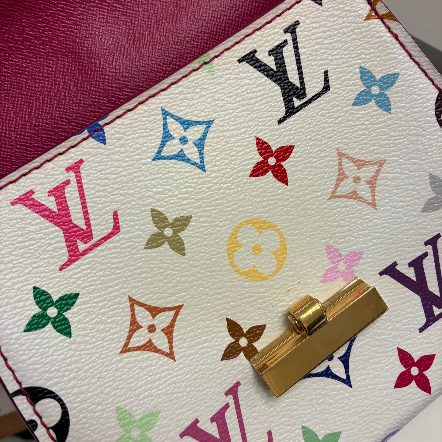 Louis Vuitton White Multicolor Heartbreaker Shoulder Bag M40660
