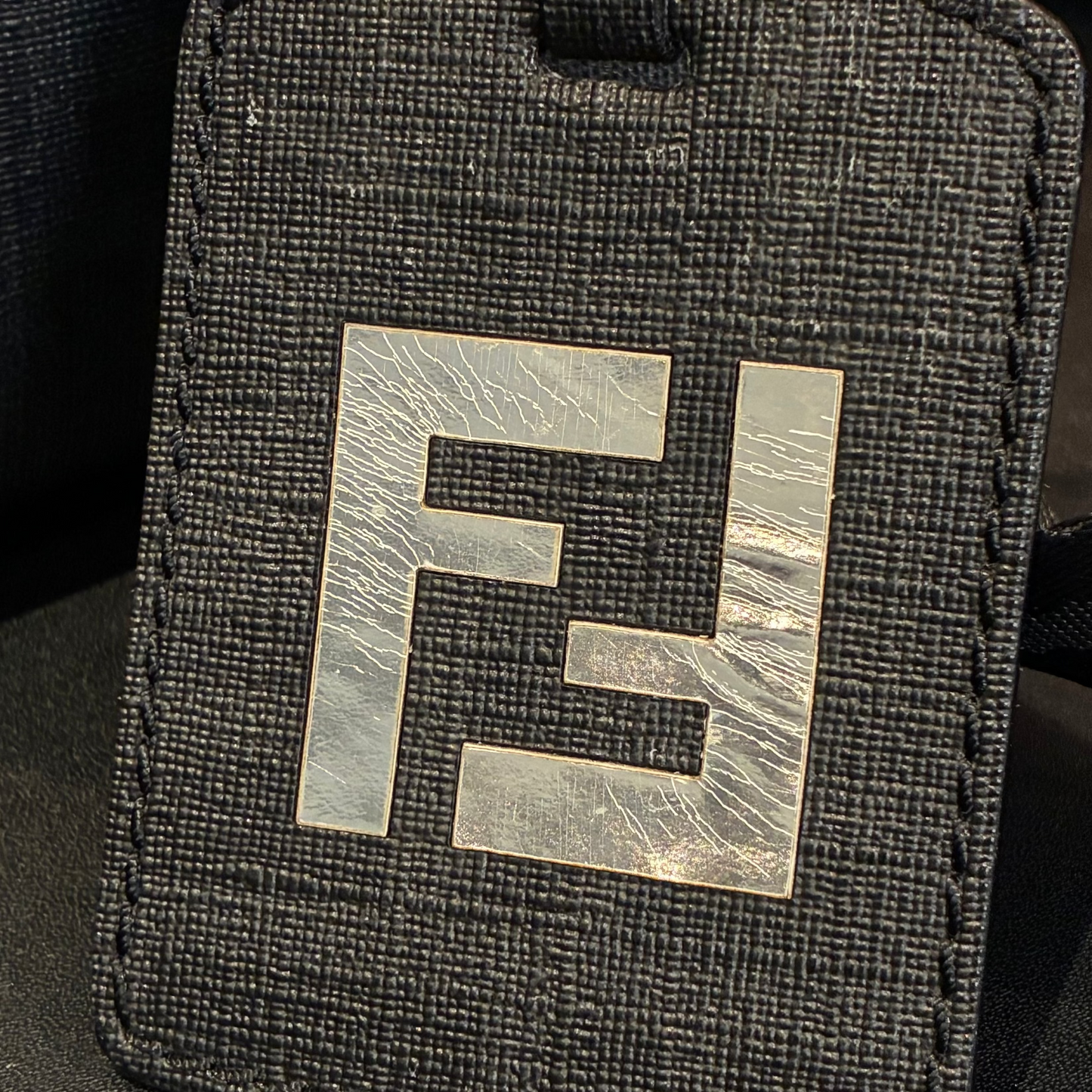 Fendi 2007 Black Zucca Messenger Bag
