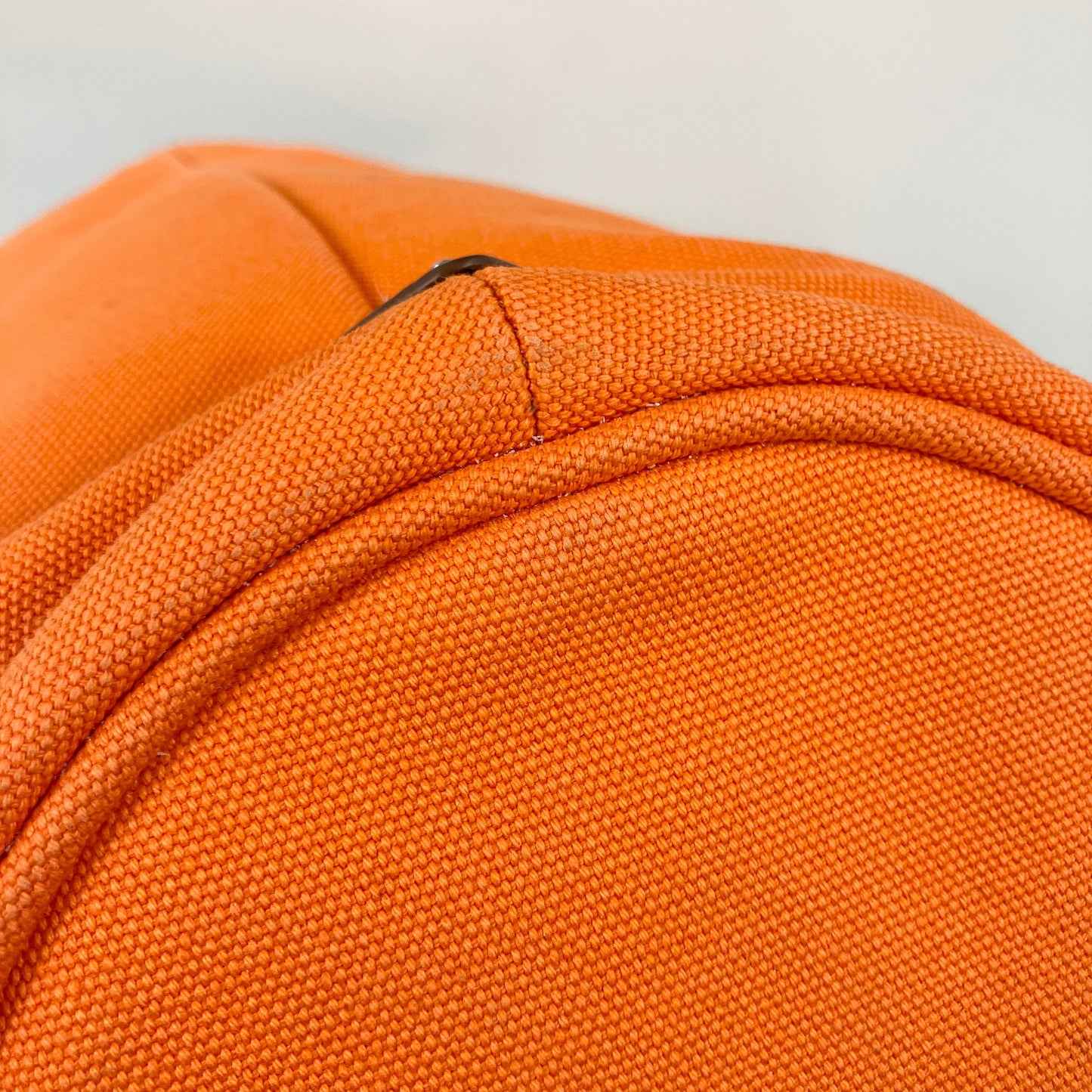 Prada Orange Canvas Canapa 2way Shoulder Tote Handbag