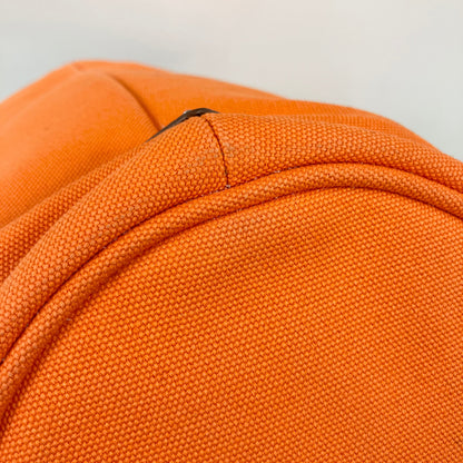 Prada Orange Canvas Canapa 2way Shoulder Tote Handbag