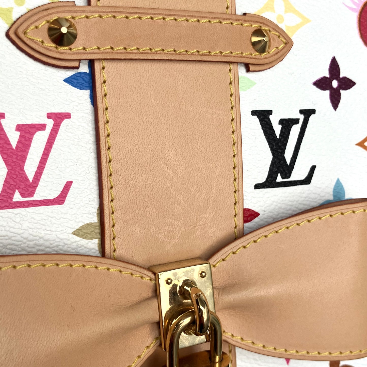 Louis Vuitton 2003 White Eye Love Monogram Sac Retro GM Handbag M92053
