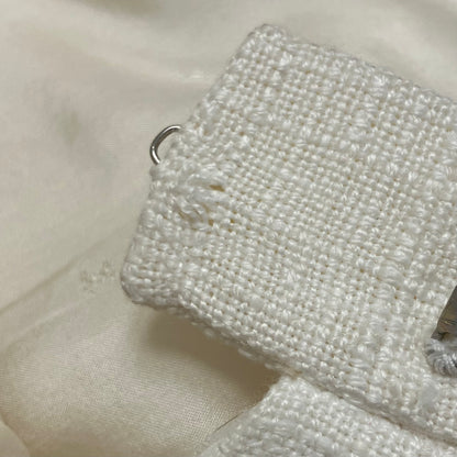 Chanel Setup Suit Jacket Skirt White #40
