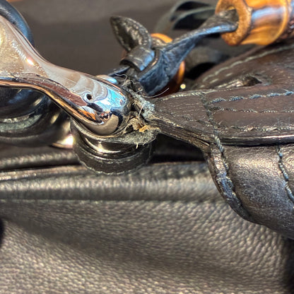 Gucci Black Techno Horsebit XL Hobo Bag