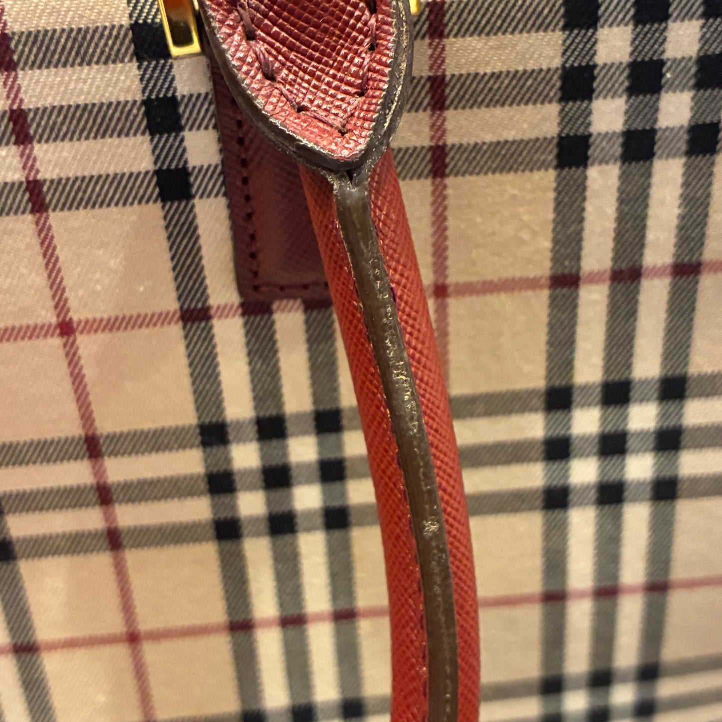 Burberry Beige Bordeaux Burberry Check 2way Shoulder Handbag