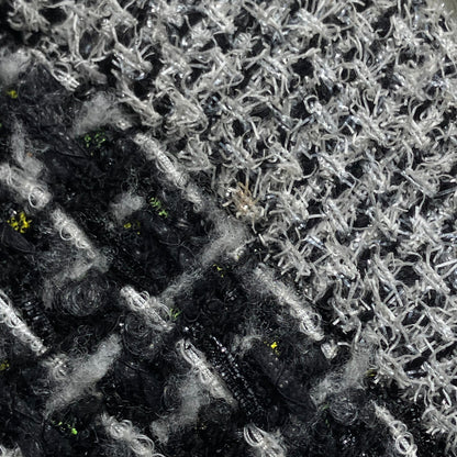 Chanel 2017-2018 Collarless Zip Up Tweed Jacket Black #44