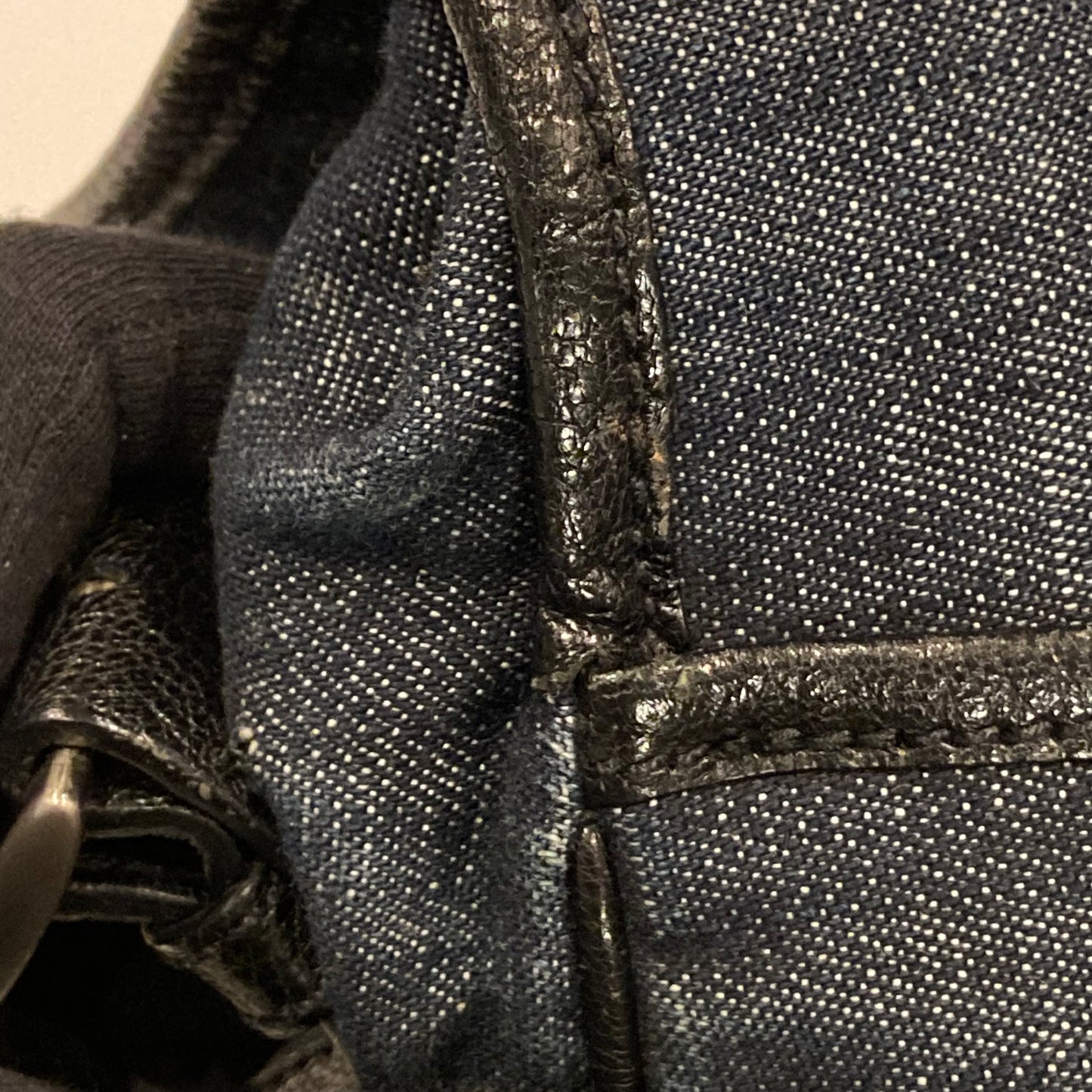 Prada Navy Denim Shoulder Bag