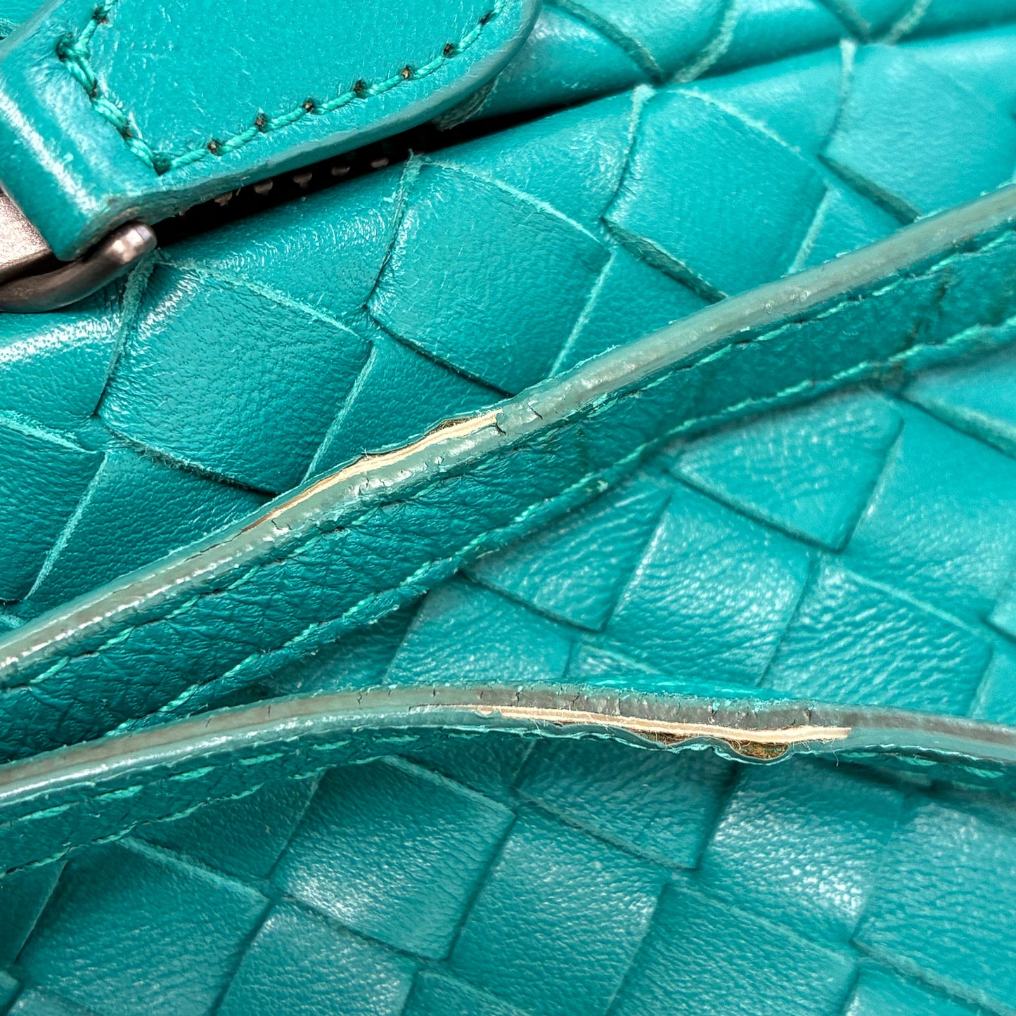 Bottega Veneta Green Intrecciato Shoulder Bag