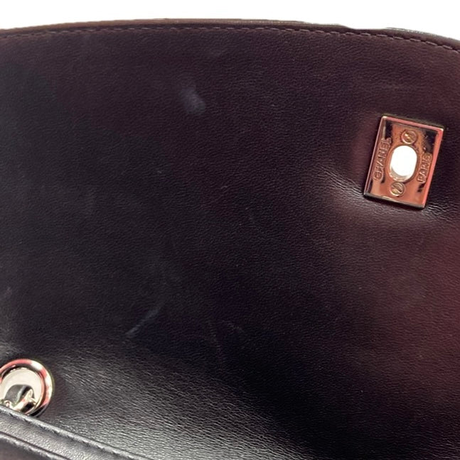 Chanel Black Lambskin Geometric Flap Shoulder Bag