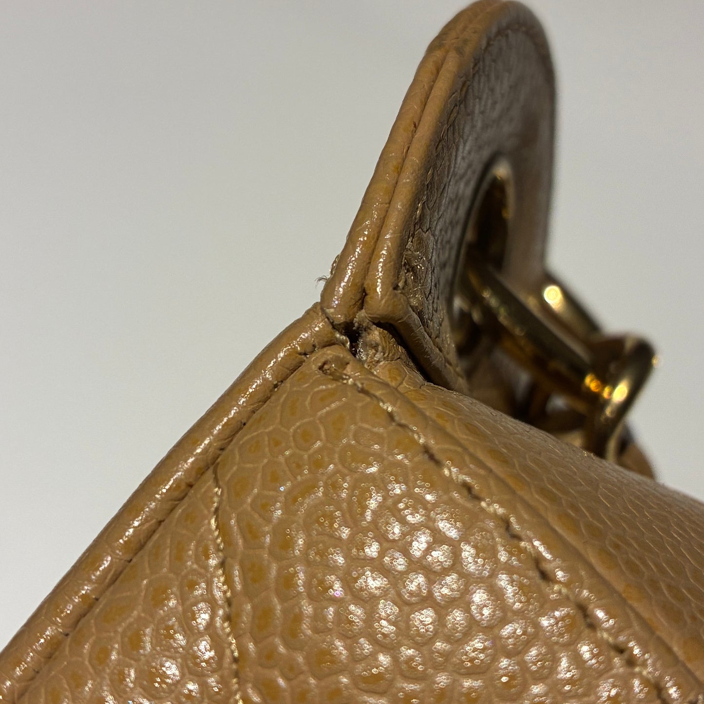 Chanel 2004-2005 Beige Caviar Handbag