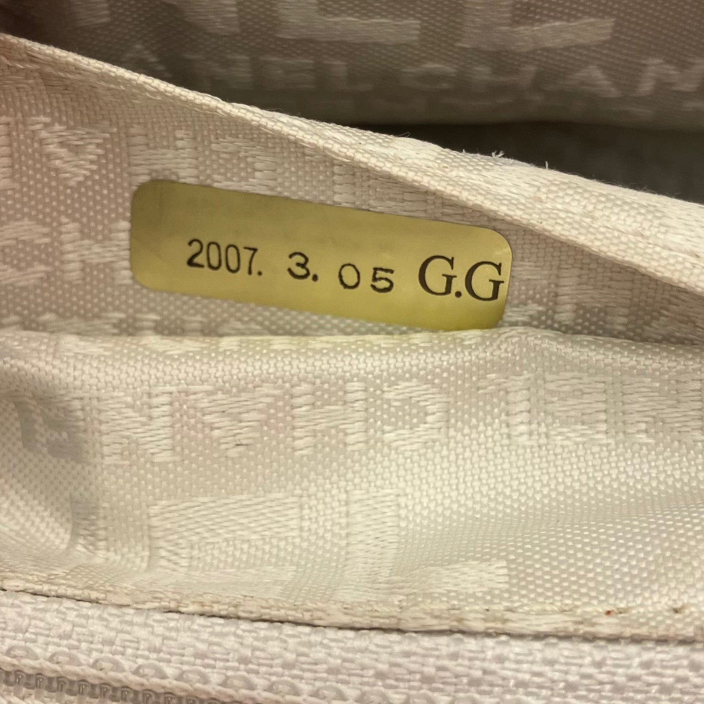 Chanel 2005-2006 Pink Canvas Valentine Mini Classic Square Flap Shoulder Bag