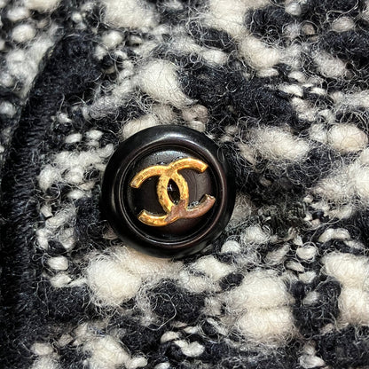 Chanel 1994 Setup Suit Jacket Dress Tweed Black #42
