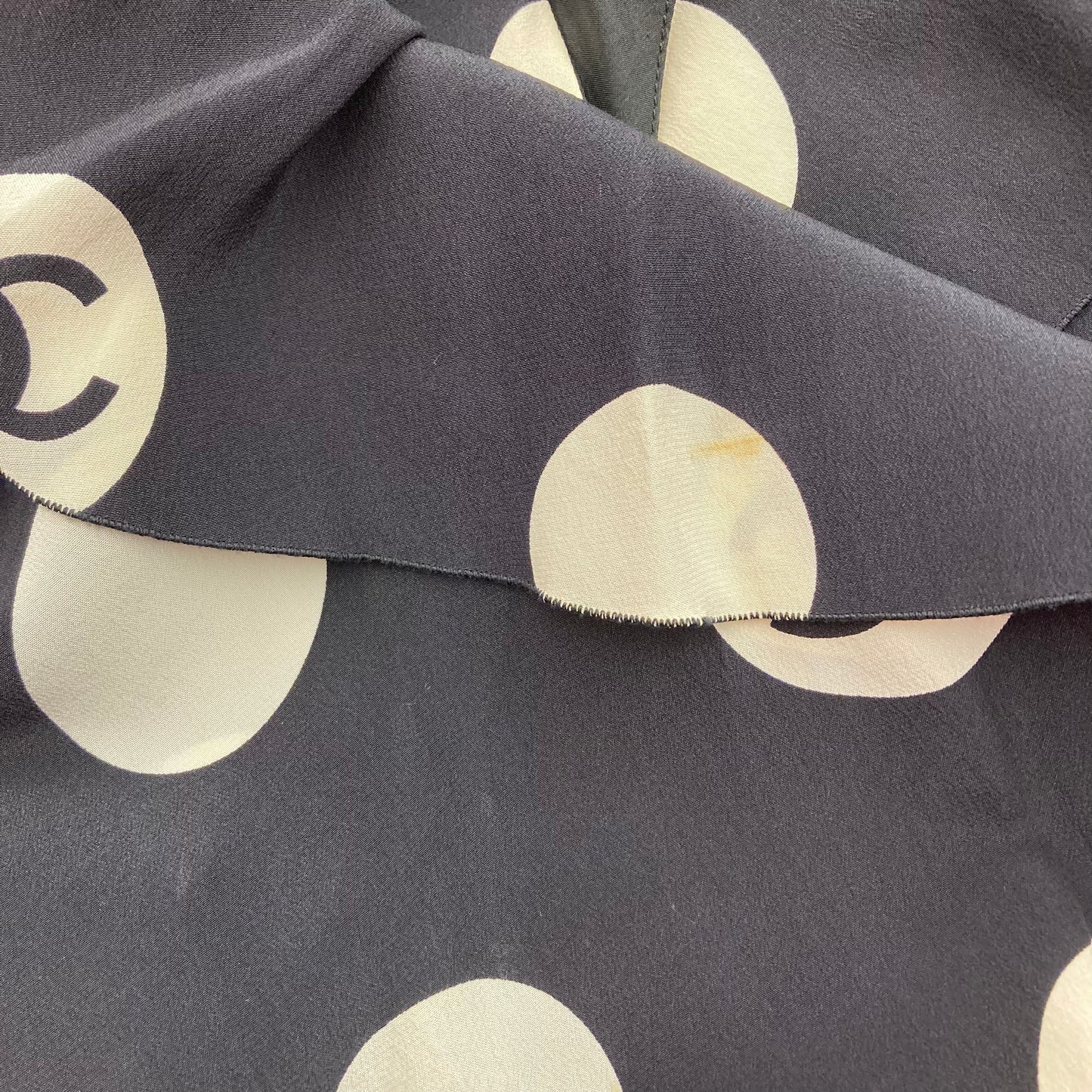 Chanel Spring 1997 Runway polka-dot ruffled silk dress #38