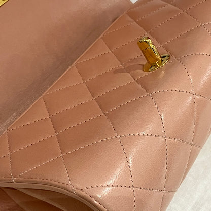 Chanel * 1994-1996 Pink Lambskin Classic Single Flap Shoulder Bag