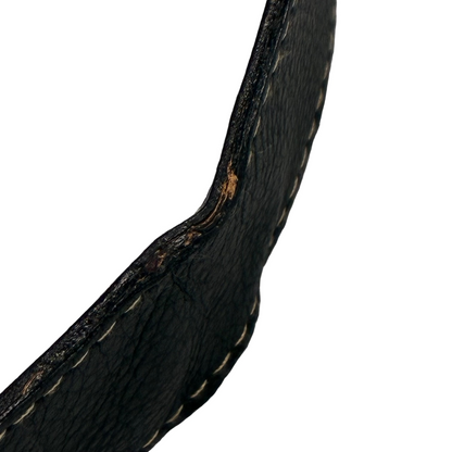 Christian Dior 2002 Black Leather Saddle Shoulder Bag