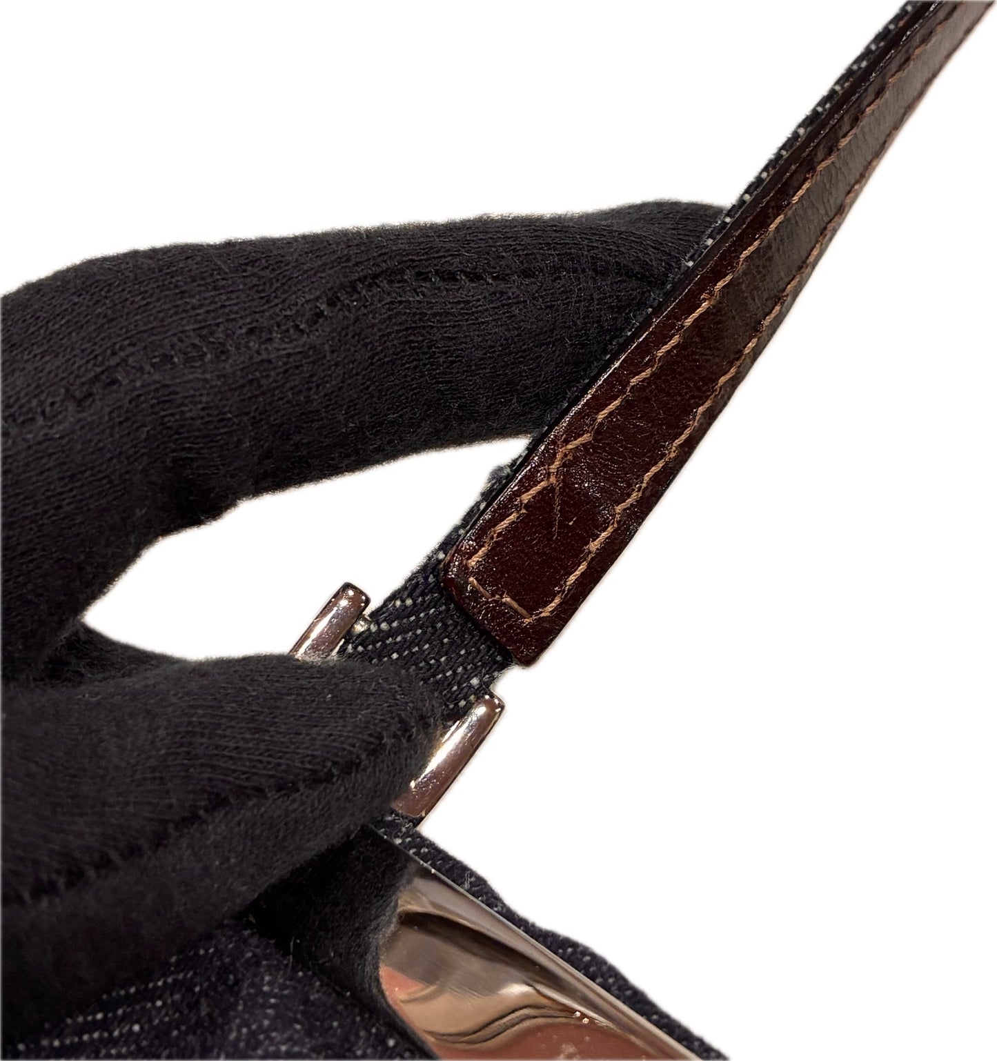 Fendi Navy Denim Shoulder Bag