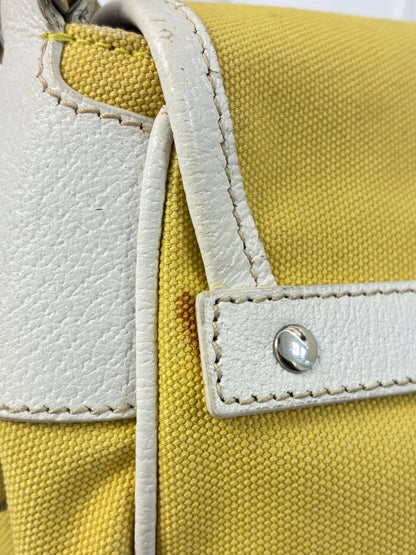 Prada Yellow Canvas Shoulder Bag