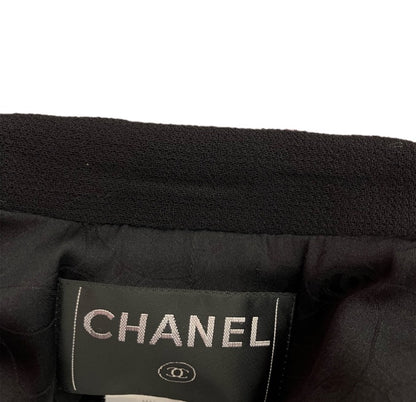 Chanel 2005 Single Breasted Emblem Jacket Black #40