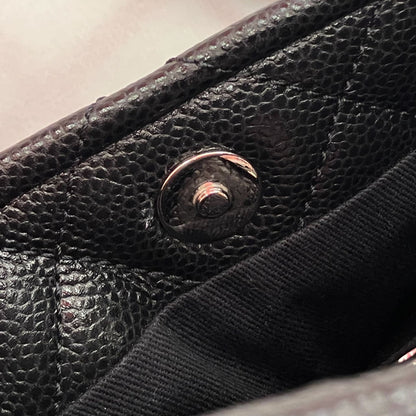 Chanel 2013-2014 Black Caviar Skin Timeless CC Chain Tote Bag