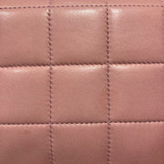 Chanel 2004-2005 Pink Lambskin Choco Bar Camellia Shoulder Bag