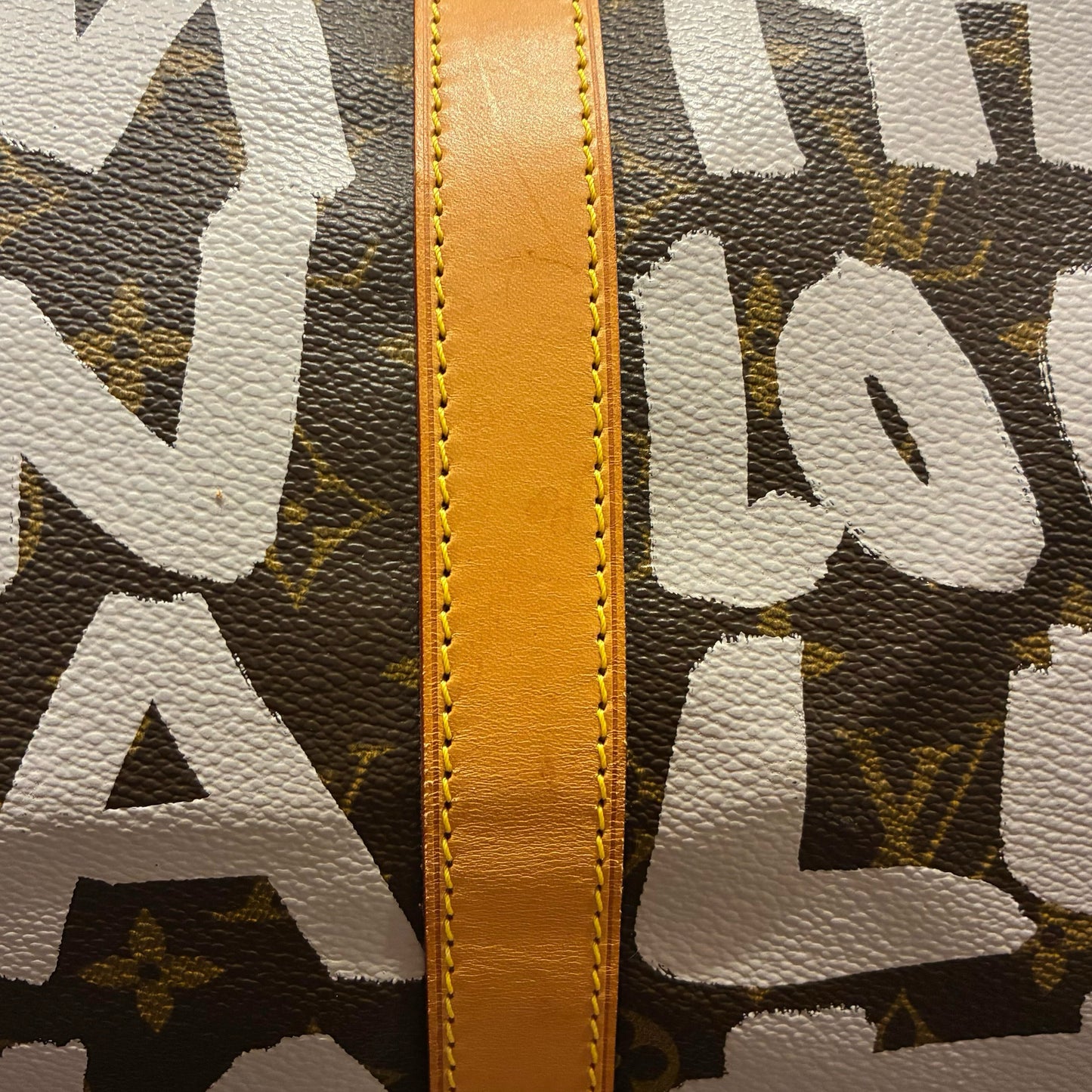 Louis Vuitton 2001 White Monogram Graffiti Keepall 50 Duffle Bag M92197