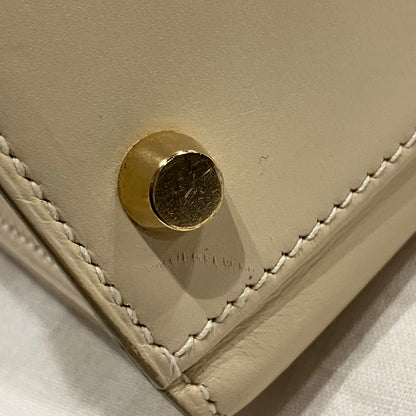 Hermes 2000 Beige Box Calf Kelly 32 Sellier 2way Shoulder Handbag