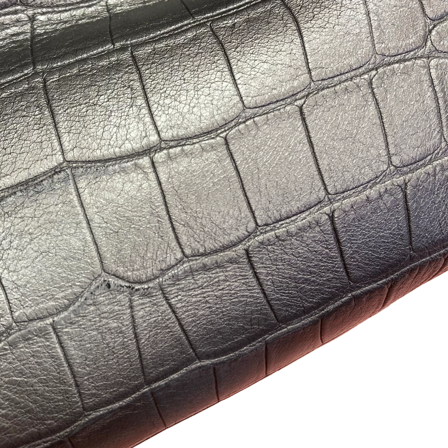 Chanel 2019 Silver Embossed Leather Backpack
