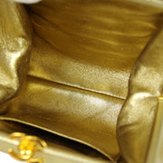CHANEL 1996-1997 Kisslock Shoulder Bag Mini Gold Lambskin