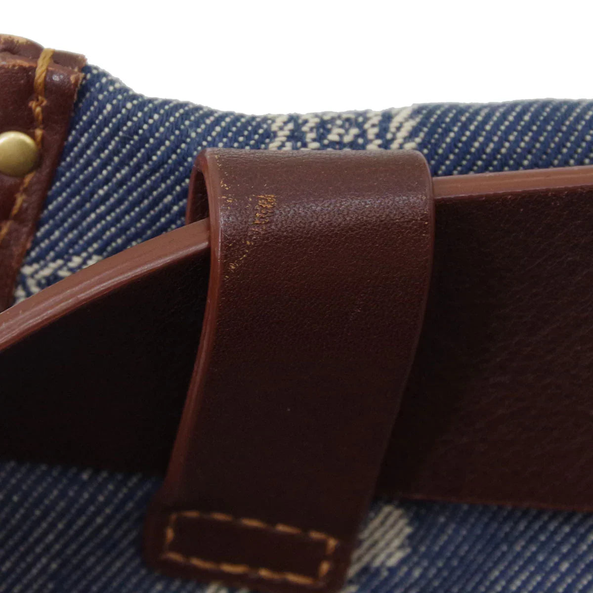 Celine Blue Denim Macadam Belt Bum Bag