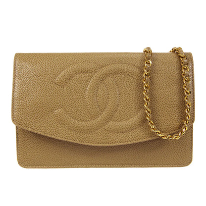 Chanel 1996-1997 Brown Caviar Timeless WOC Wallet on Chain