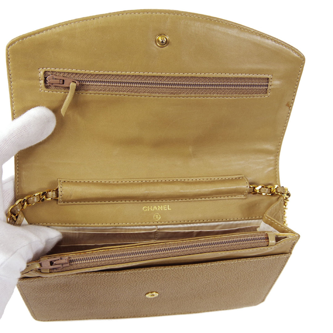 Chanel 1996-1997 Brown Caviar Timeless WOC Wallet on Chain Chanel 1996-1997 Brown Caviar Timeless WOC Wallet on Chain