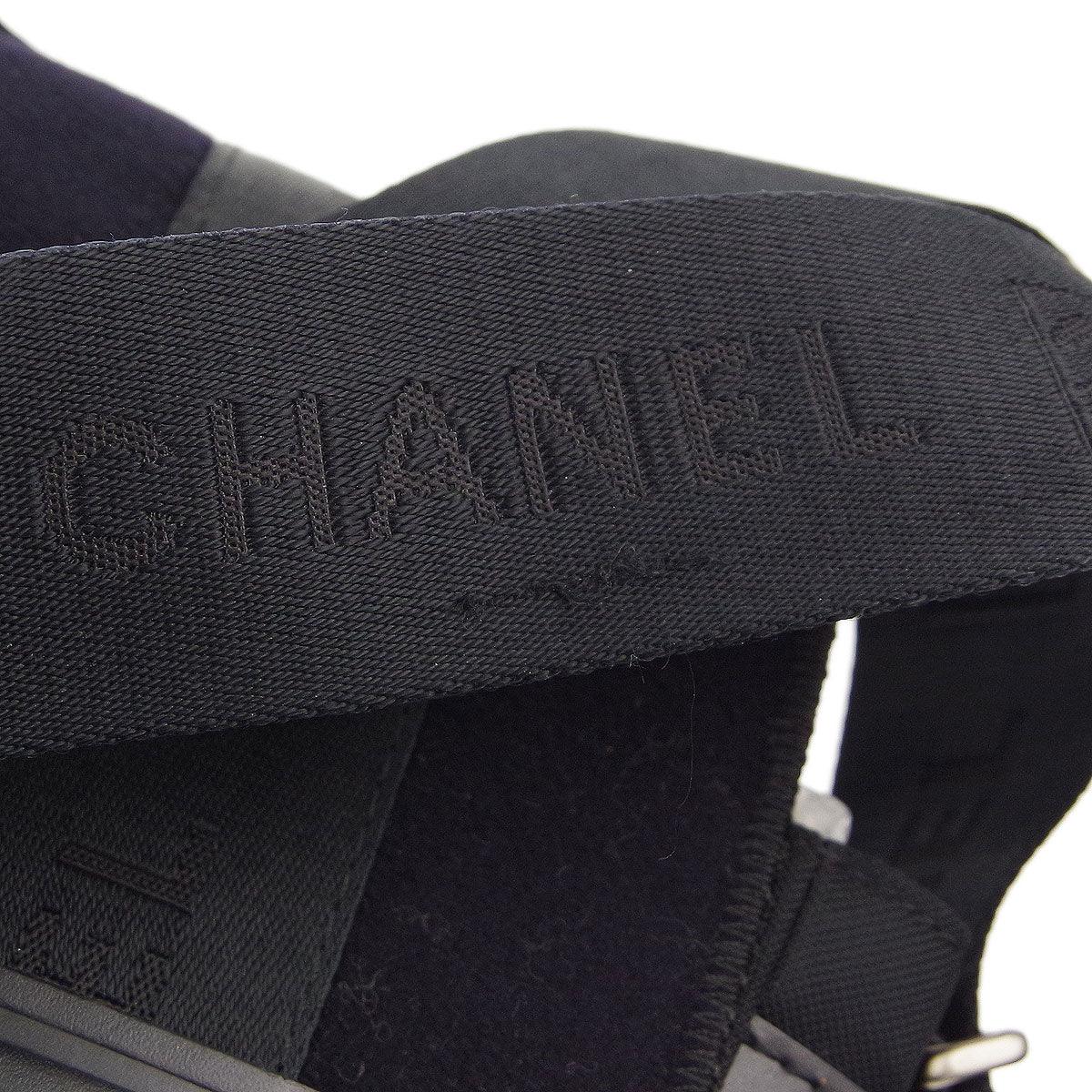 Chanel 2004-2005 Black Felt Nylon Sport Line 2way Shoulder