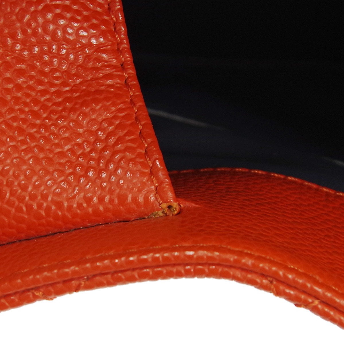 Chanel 2012 Orange Caviar Petite Shopping Tote PST Tote Handbag