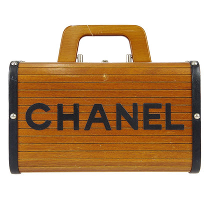 CHANEL * 1990s Wooden Vanity Handbag