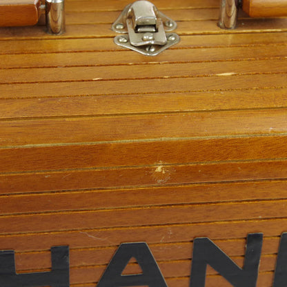 CHANEL * 1990s Wooden Vanity Handbag