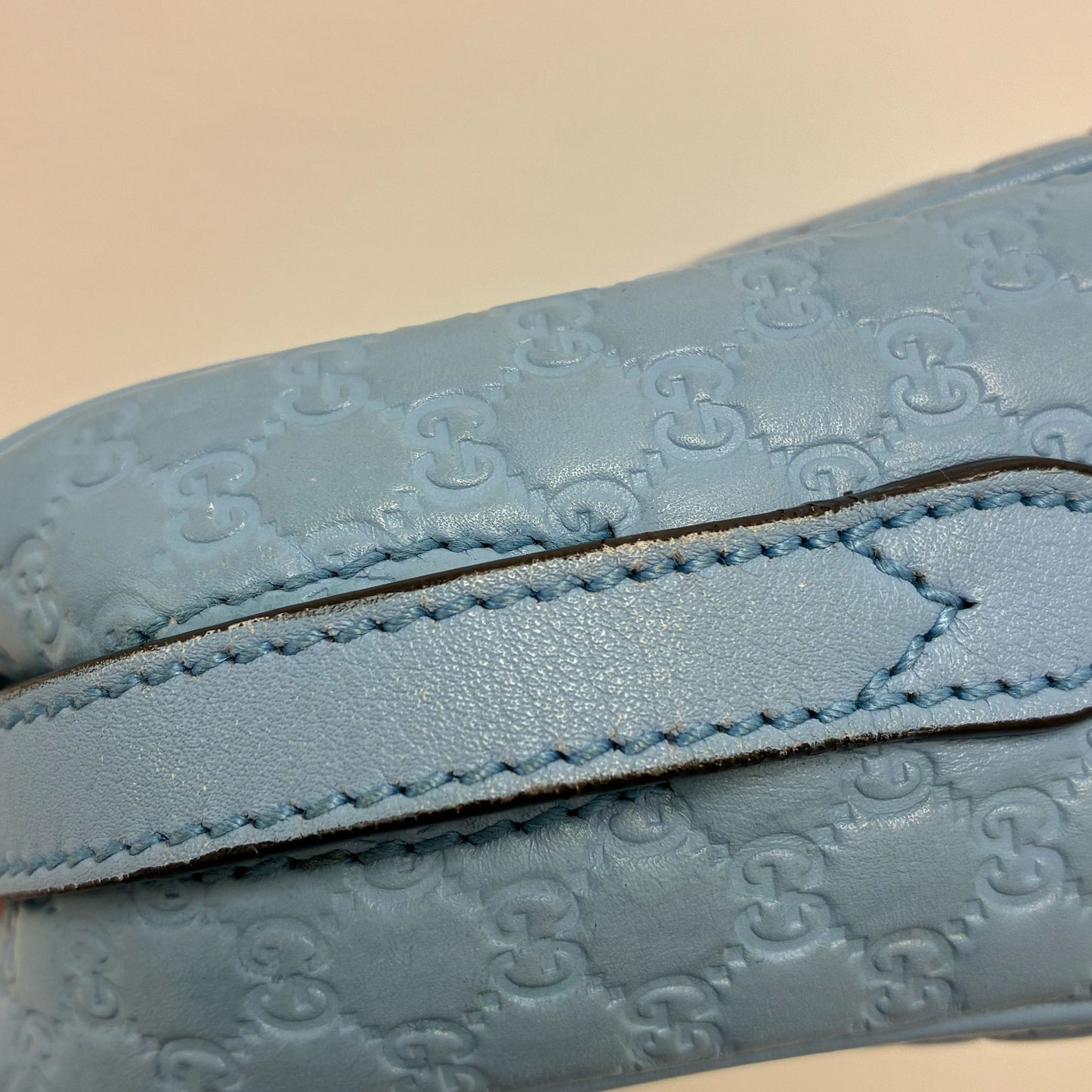 Gucci Light Blue Micro Guccissima Crossbody Bag