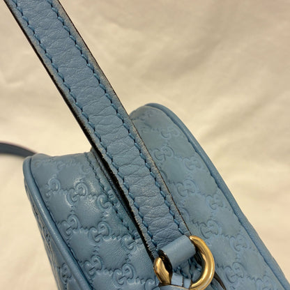 Gucci Light Blue Micro Guccissima Crossbody Bag