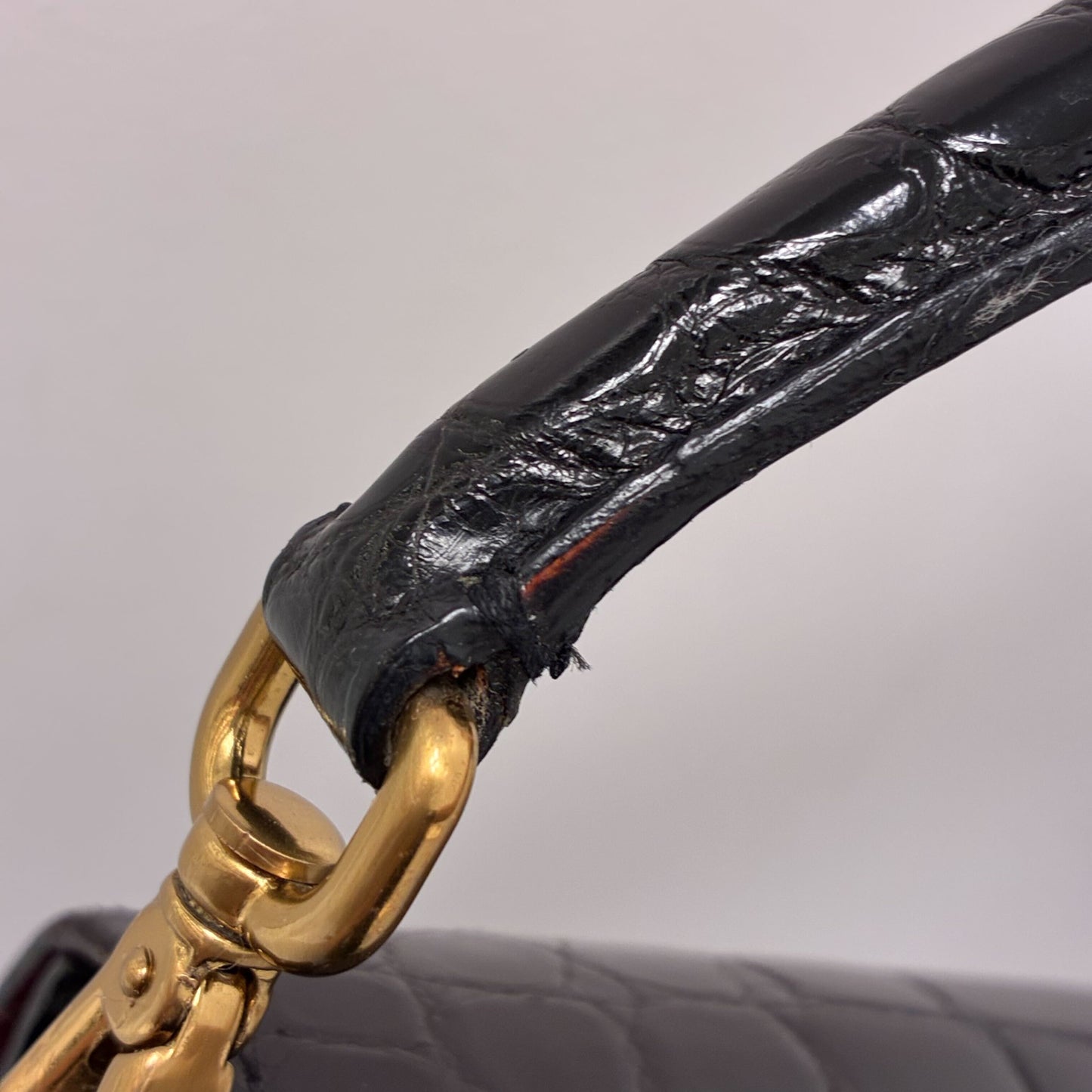 Prada * Black Crocodile Handbag