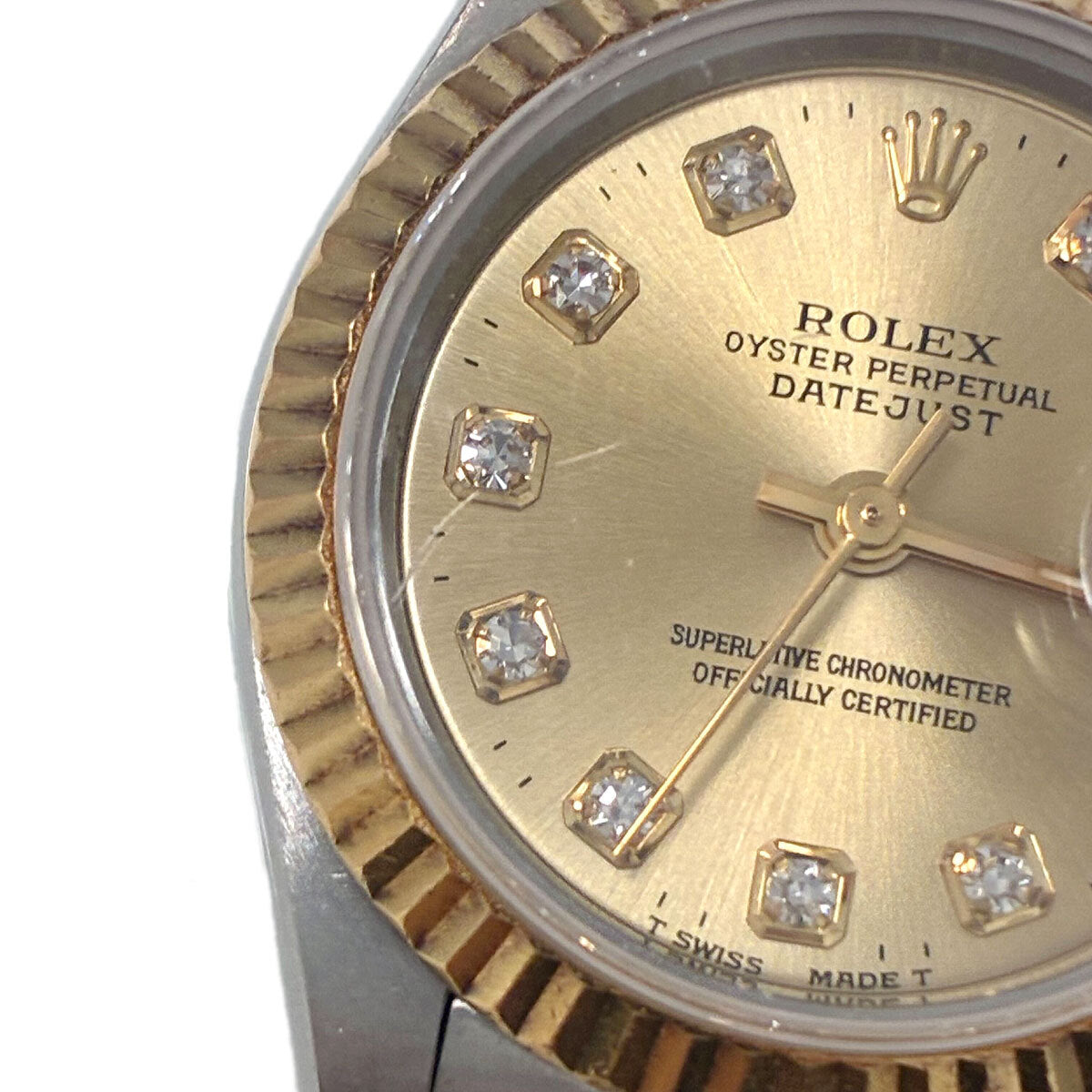 Rolex Oyster Perpetual Datejust 26mm Ref.69173 Watch SS 18KYG Diamond