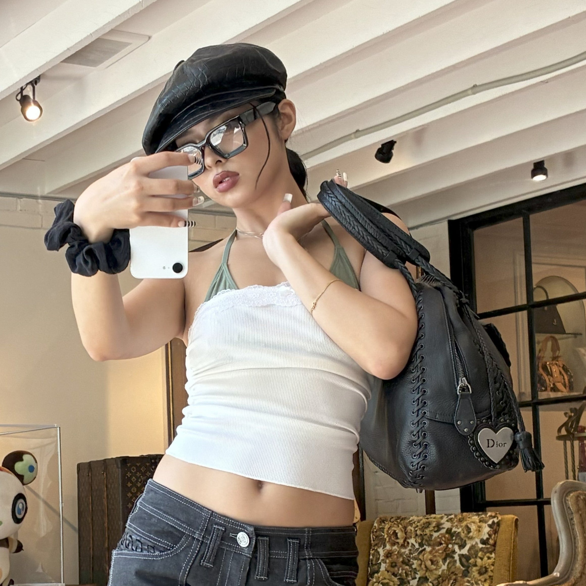 ⭐︎y2k⭐︎abx. 00´s 平成 lamb leather JKシワ加工