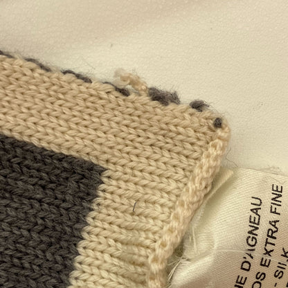 Chanel Sport Line Scarf Shawl White Gray Small Good