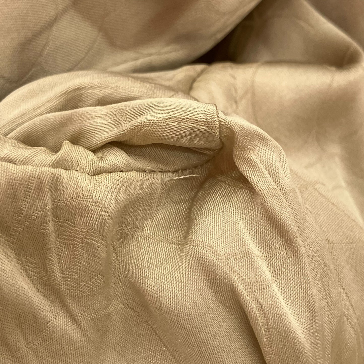 Chanel 2003 Single Breasted Collarless Jacket Beige #40