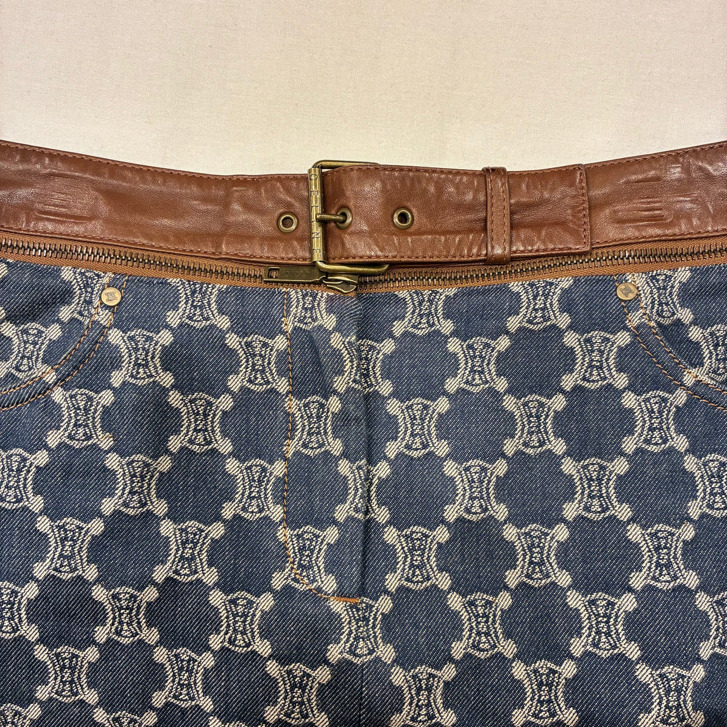 Celine Skirt Macadam Denim Blue #40